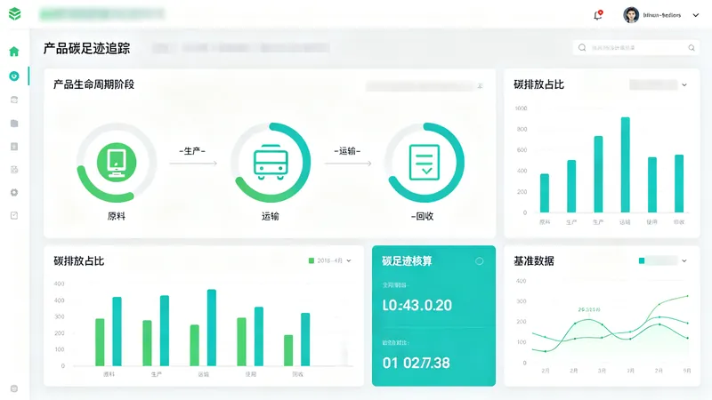 碳足迹追踪模块界面