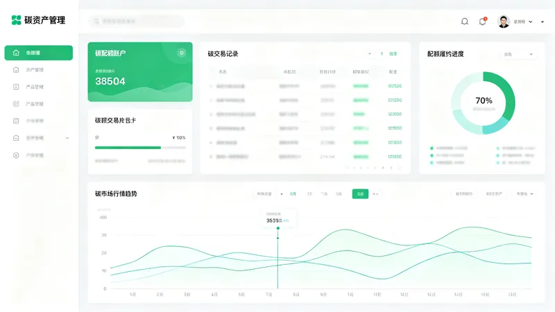 碳资产管理模块界面