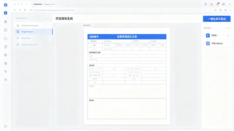 报告生成模块界面
